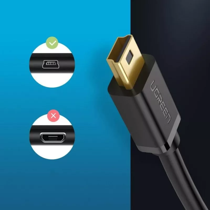 Cabo de dados USB UGREEN Thunderbolt para miniUSB 2 m preto