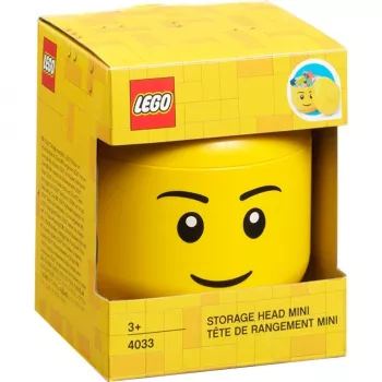 Cabeça de armazenamento LEGO «Boy» mini da Room Copenhagen – caixa de armazenamento para peças pequenas e brinquedos