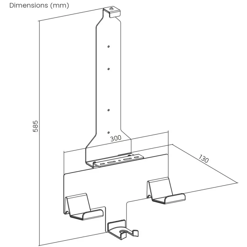 Suporte de parede MACLEAN RS181 para PlayStation 5 — design que poupa espaço, instalação fácil
