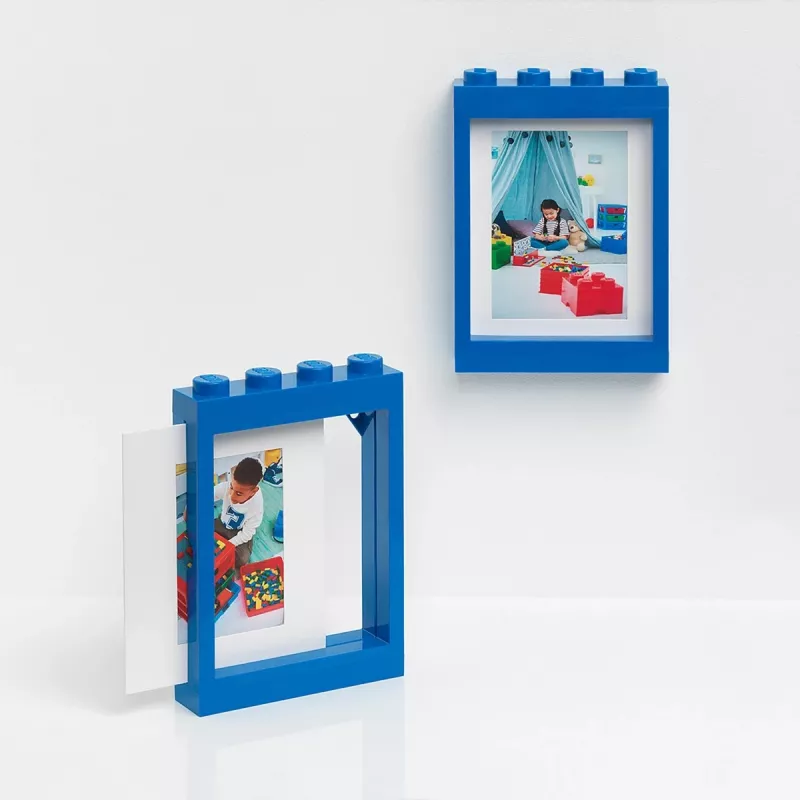Moldura LEGO PICTURE FRAME, (L)191 x (A)268 mm, azul em plástico ABS, com 4 encaixes, empilhável, adequada para - 1 unid. (41131731)