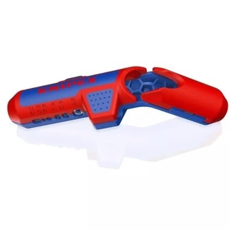 Ferramenta de descarnar Knipex ErgoStrip PV 16 95 03 para cabos PV, batente ajustável, punho ergonómico