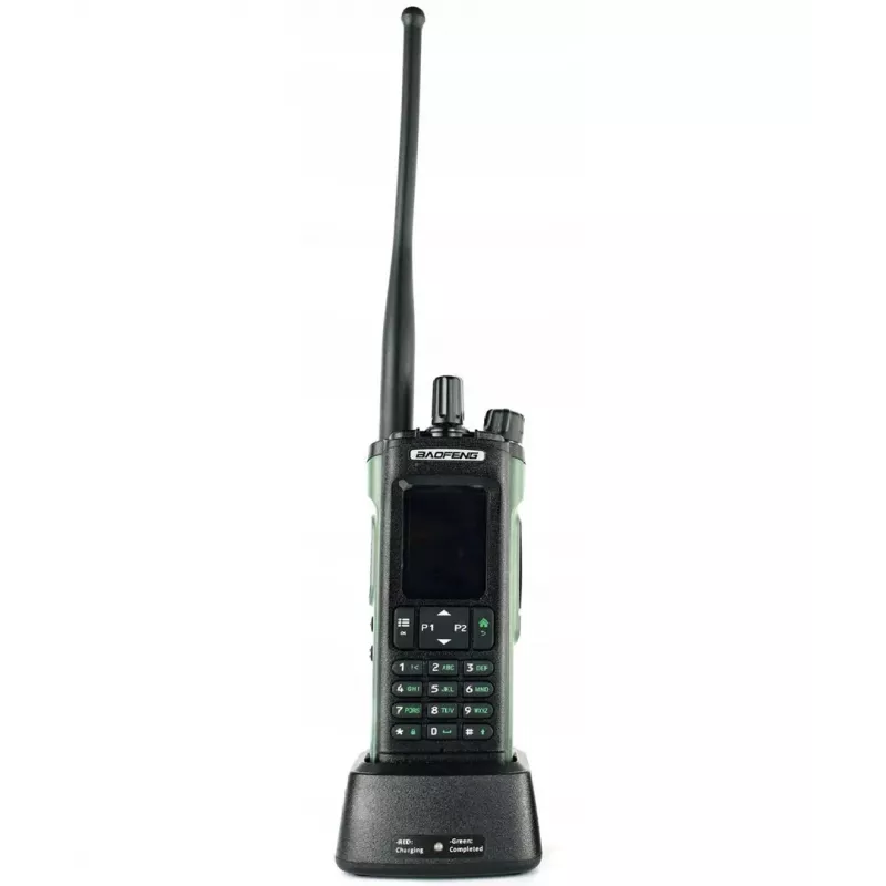 Rádio portátil Baofeng DM-32E — VHF 144–146 MHz, UHF 430–440 MHz, AIRBAND RX 108–136 MHz, 2200 mAh, DMR/FM, GPS+APRS
