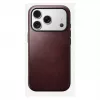Capa para telemóvel Nomad Modern Leather Case para iPhone 17 Pro, pele + TPU + PC, compatível com ecrã de 16 cm (6,3 polegadas), bordô