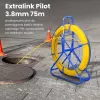 Extralink Rodder 3,8mm 75m | vareta passa-cabos | fibra de vidro FRP, diâm. 3,8mm, comprimento 75m, amarelo