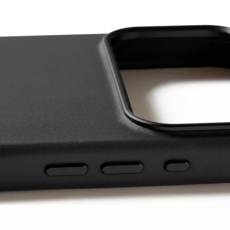 Mujjo Full Leather Case capa para iPhone 17 Pro Max preto