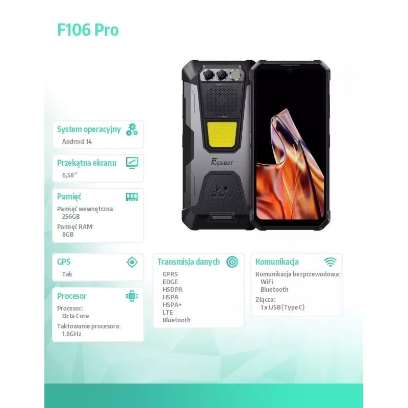Smartphone FOSSiBOT F106 Pro preto