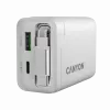 Carregador CANYON OnCharge 65RC com cabo USB-C integrado 65W, 1x PD, 1x QC, ficha EU, branco