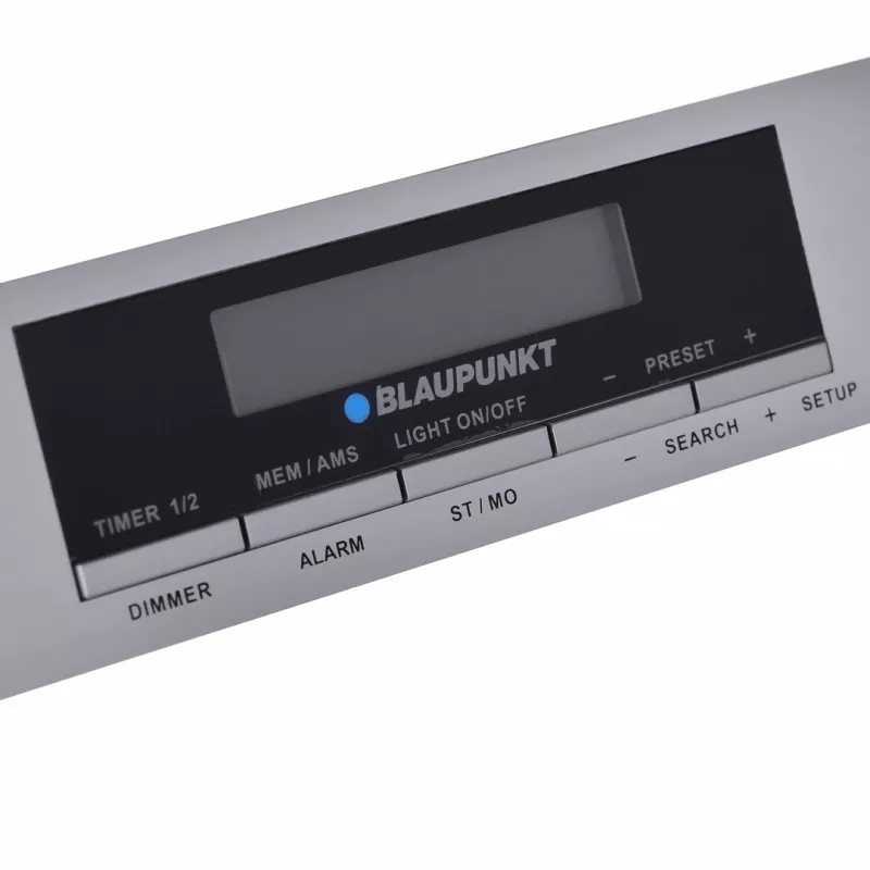 Rádio de cozinha BLAUPUNKT KR14BT com Bluetooth, FM, visor LED, 2x0.8W, rede/pilha, cinzento