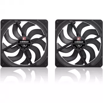 Noctua NF-A14x25 G2 PWM Sx2-PP chromax.preto 140mm conjunto de duas ventoinhas