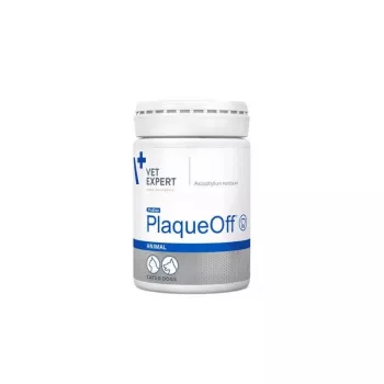 Pó dental VETEXPERT Plaque Off 40 g — apoio à saúde oral para cães e gatos, pó, sem conservantes