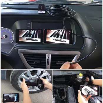 Endoscópio WiFi MEDIA-TECH MT4099, sonda de 8 mm, cabo de 5 m, IP67, 1280×720@30fps, ângulo de visão de 70°, bateria de 800 mAh