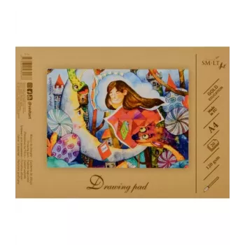 Bloco de desenho SMLT A4, 20 folhas 120 g