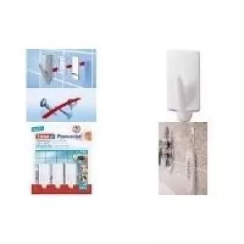 Croché adesivo Tesa Powerstrips 57559 Branco — Croché de parede removível para pendurar sem danos