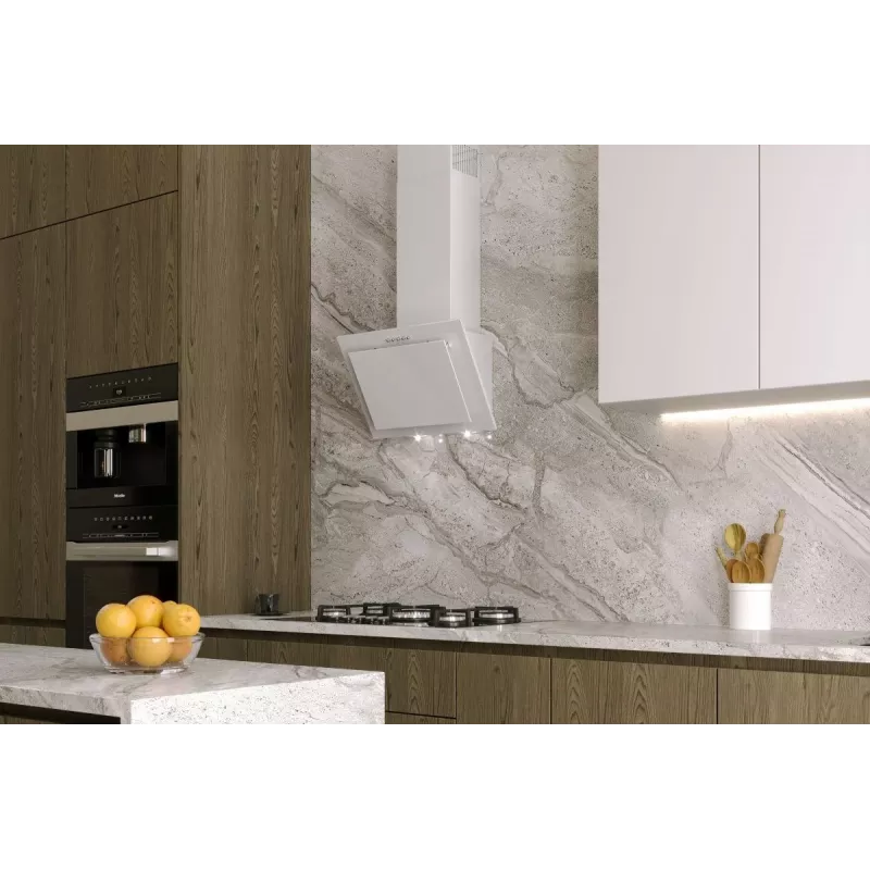 Exaustor de cozinha MAAN Vertical G 50 — branco, caixa em aço, comando frontal mecânico, 895×496×313 mm, motor incluído
