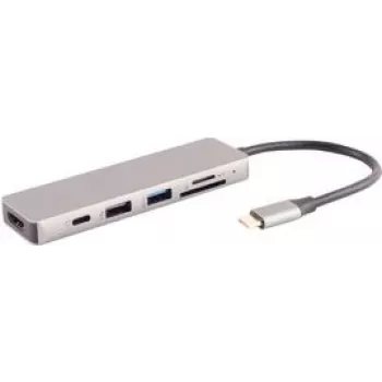Dock para portátil S/CONN 14-05027 USB 3.2 Gen 1 Type-C cinzento
