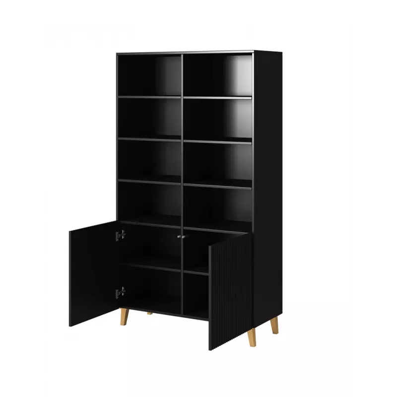 Estante PAFOS 100x40x176,5 cm preto mate