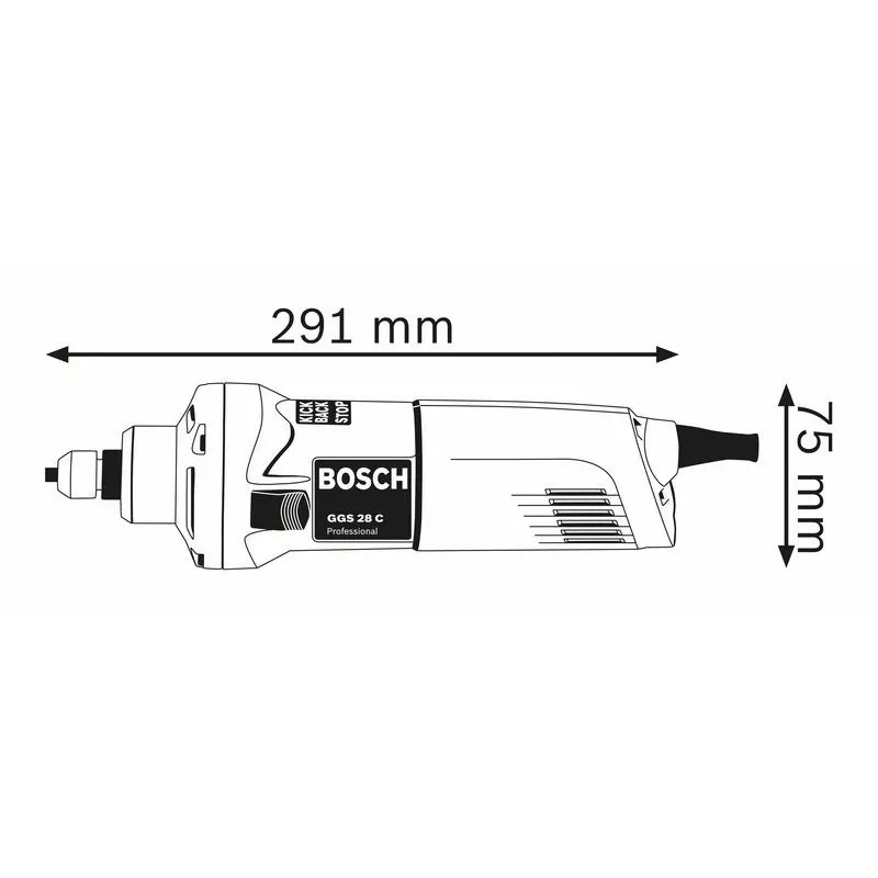 Bosch 0 601 220 000 retificadora reta 28000 rpm 650 W