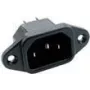 Ficha de entrada de rede C14 MPE-Garry com terminais de parafuso para 65 º APP CHASSIS MA 10A KB (42 R01-4122)