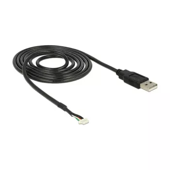 Cabo USB DeLOCK 1,5 m USB2.0-A/5p preto