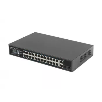 Lanberg Comutador 24X 100MB DSP+/2X Combo Rack 19 360W V2