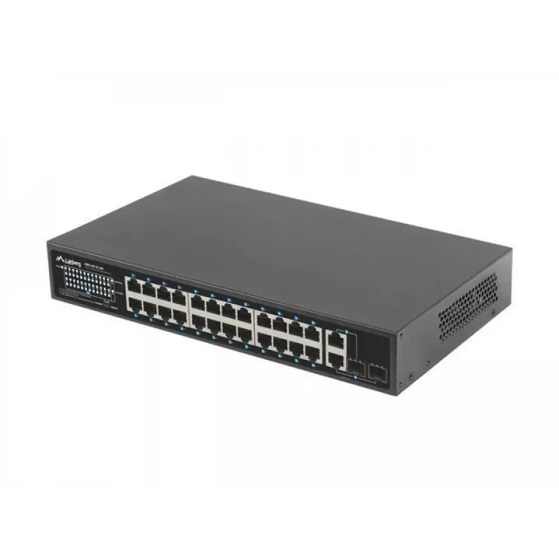 Lanberg Comutador 24X 100MB DSP+/2X Combo Rack 19 360W V2