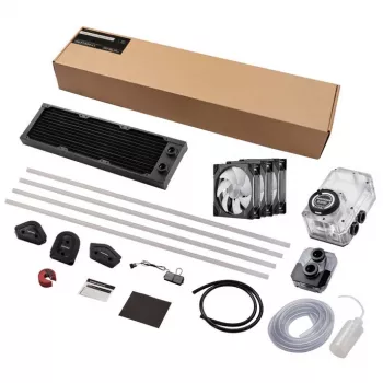Kit de refrigeração líquida Phanteks EZ-Fit 360 D30-Kit 12 cm Preto Transparente