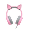 Headset gaming HAVIT Gamenote H2233D RGB — circumaural, com fios, rosa