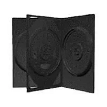 Caixa para 3 DVD MediaRange preta – capacidade: 3 CD, 3 DVD – pack de 50 – preto (BOX15)