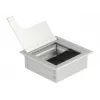 Passagem de cabos DeLOCK para montagem em secretária com escova 80x80x28 mm prateado