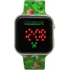 Relógio de pulso infantil digital Euroswan Minecraft LED modelo 065786