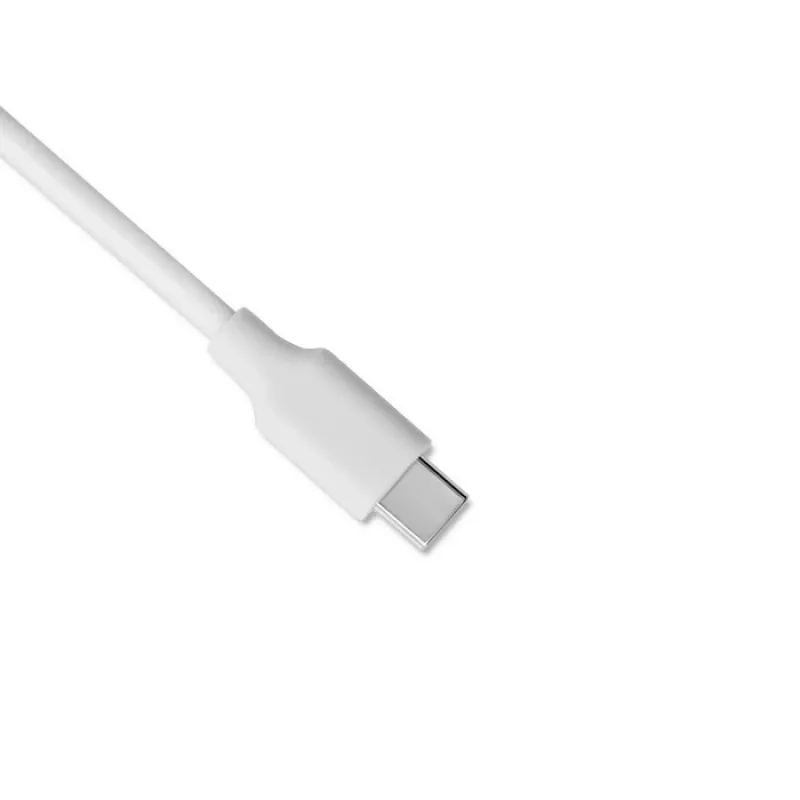 Qoltec 51039 adaptador de corrente 65 W USB-C PD, 5–20,3 V, 2–3,25 A, cabo USB-C integrado, branco