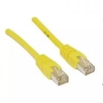 Cabo patch Wentronic Goobay CAT 5e, F/UTP, amarelo, 0,25 m - mistura de cobre CCA (68617)