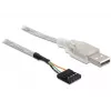 Cabo DeLOCK 83078 USB 2.0-A macho para pin header, 70 cm