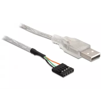 Cabo USB 2.0-A macho para pin header DeLOCK 83078 Prateado