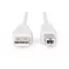 Cabo de ligação USB Assmann, Type-A - B M/M, 3,0 m, compatível com USB 2.0, UL, bege (AK-300102-030-E)