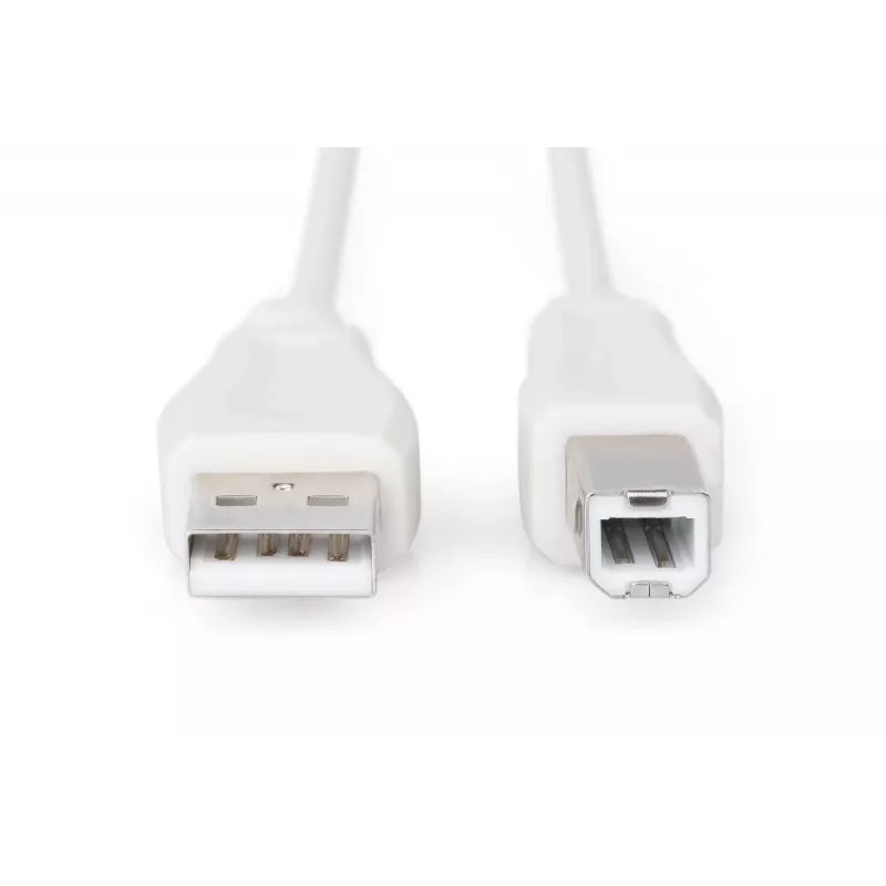 Cabo de ligação USB Assmann, Type-A - B M/M, 3,0 m, compatível com USB 2.0, UL, bege (AK-300102-030-E)
