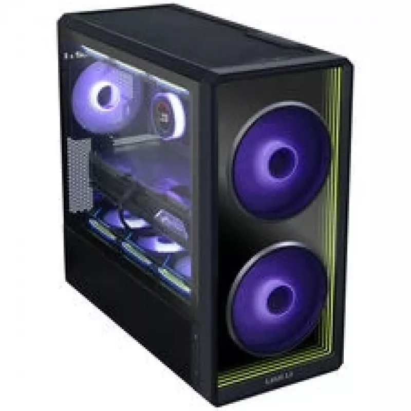 Conjunto de caixa de PC Lian Li LANCOOL 217 INF + 3 ventoinhas UNI FAN SL-INF 120 Reverse-Blade – preto