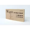 Suporte de TV de chão GEMBIRD TVS-86ST-01 para televisores de 43–86 polegadas, preto, base em vidro temperado, VESA 100x100–600x400, máx. 60 kg