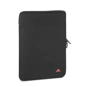 Manga antichoque RIVACASE 5221 para MacBook 13, vertical, preta, fecho de correr duplo