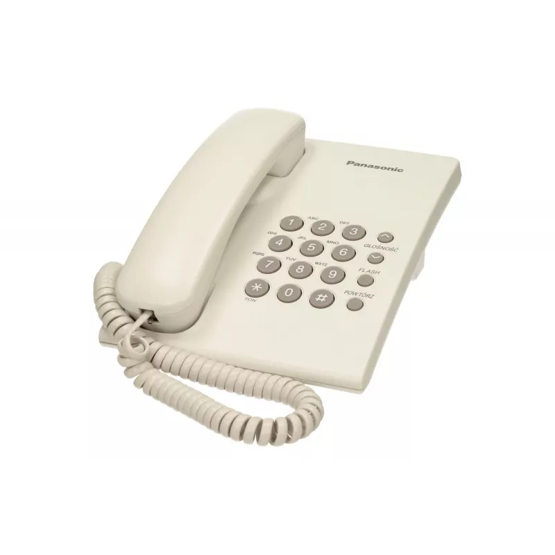 Panasonic KX-TS500PDW telefone com fio, montável na parede, marcação por tons/impulsos, branco