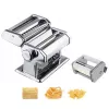 Máquina de massa manual Maestro MR1679R — aço inoxidável, acessório para ravioli, lâmina de corte de 6 mm