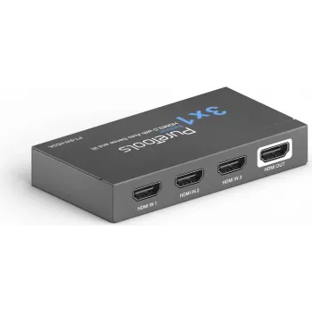 PURELINK PT-SW-HD3A - Comutador HDMI2.0 3x1 4K 60Hz 4:4:4 HDR 10 Dolby Vision HDCP 2.2 comutação automática de vídeo controlo por IR (PT-SW-HD3A)