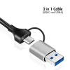 Adaptador USB-A/-C para Ethernet 2,5G, cinzento
