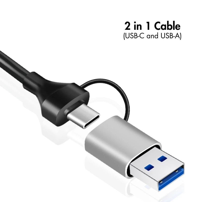 Adaptador USB-A/-C para Ethernet 2,5G, cinzento