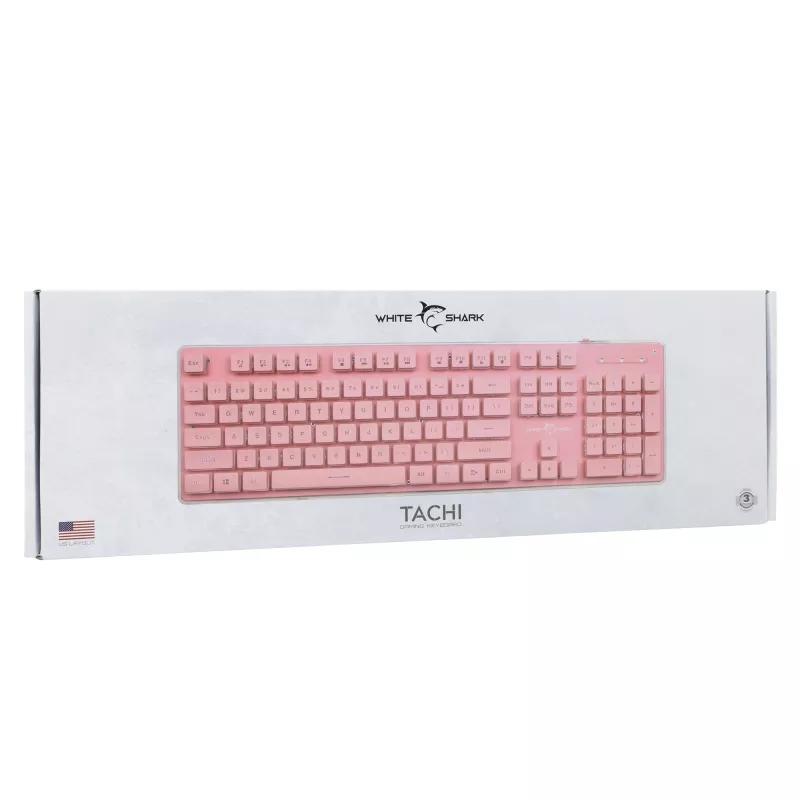 Teclado gaming White Shark GK-003441 Tachi, rosa, layout US