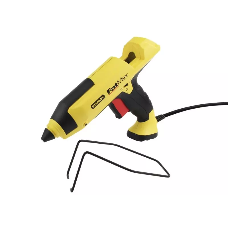 Pistola de cola quente STANLEY FatMax GR 100 R 200 W, débito 18,83 g/min, alimentação CA, tempo de aquecimento 1 min, preto/amarelo