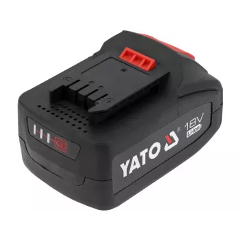 Bateria para ferramentas sem fios YATO YT-828463 — Li-Ion 18V 4Ah, vermelho, indicador de carga