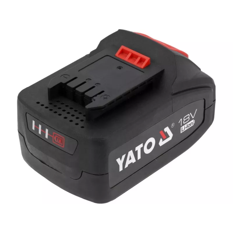 Bateria para ferramentas sem fios YATO YT-828463 — Li-Ion 18V 4Ah, vermelho, indicador de carga