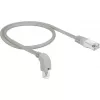 DeLOCK - Cabo de rede - RJ-45 (M) angulado para baixo para RJ-45 (M) - 50cm - S/FTP - CAT 6a - blindado, sem halogéneos - cinzento (85873)
