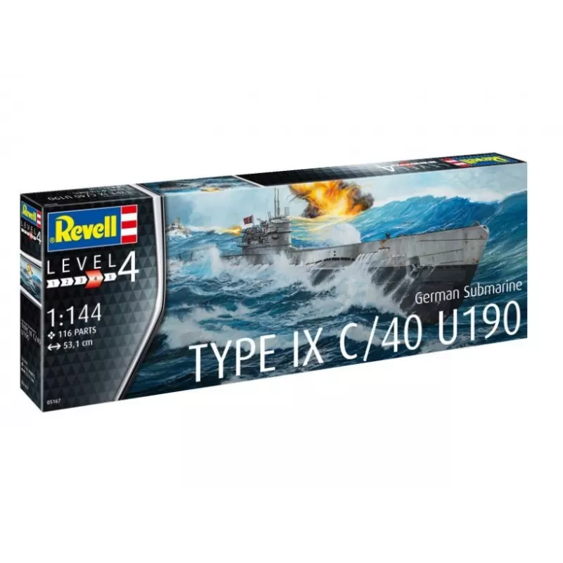 Modelo em plástico German Submarine T.IX C/40 1/144